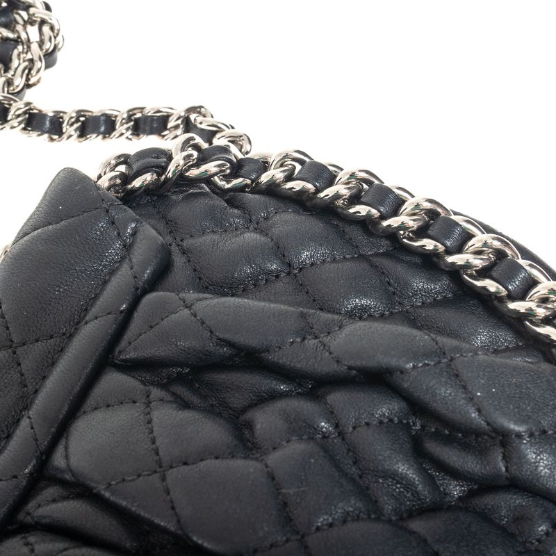 Bolsa-Chanel-Mini-Chain-Around-Preta