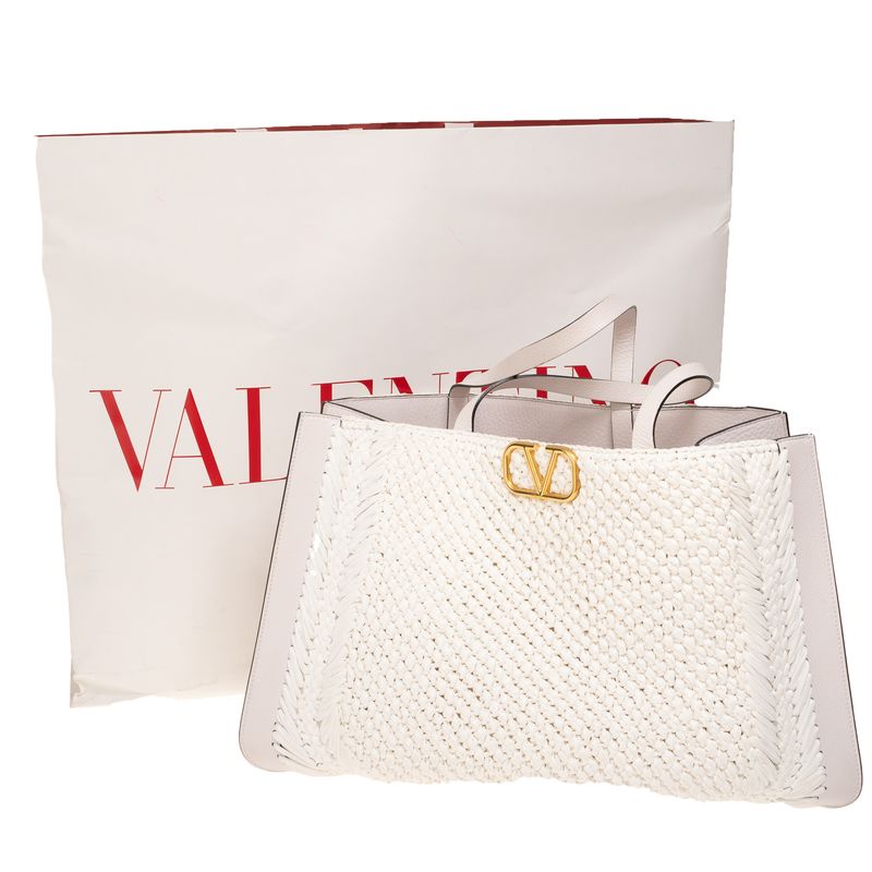 Bolsa-Valentino-Garavani-VLogo-Signature-Rafia-Branca