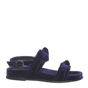 Sandália Alexandre Birman Rasteira Clarita Veludo Azul