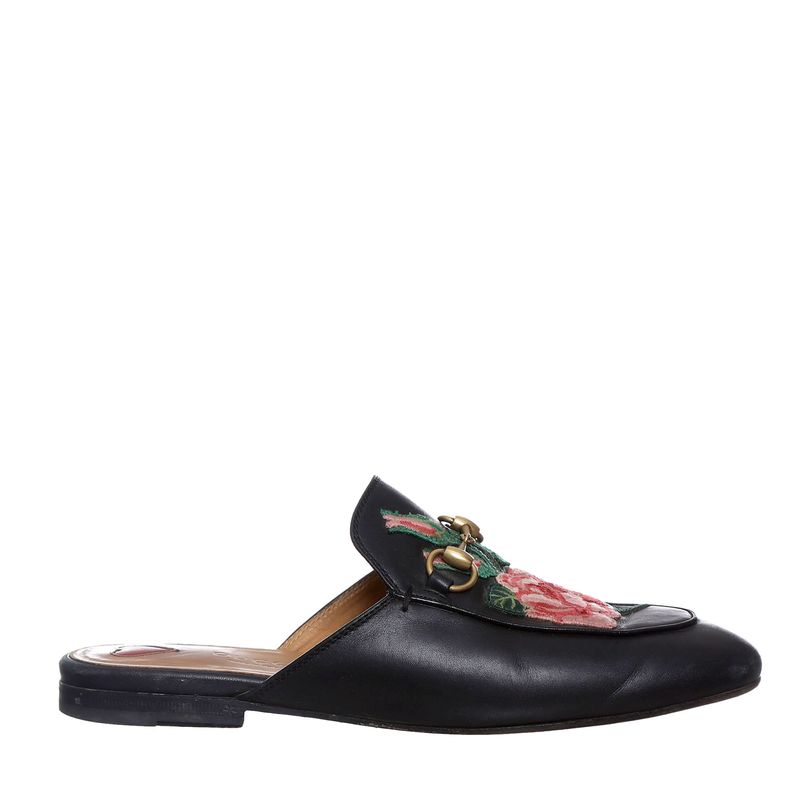 Mule-Gucci-Princetown-Bordado-Floral