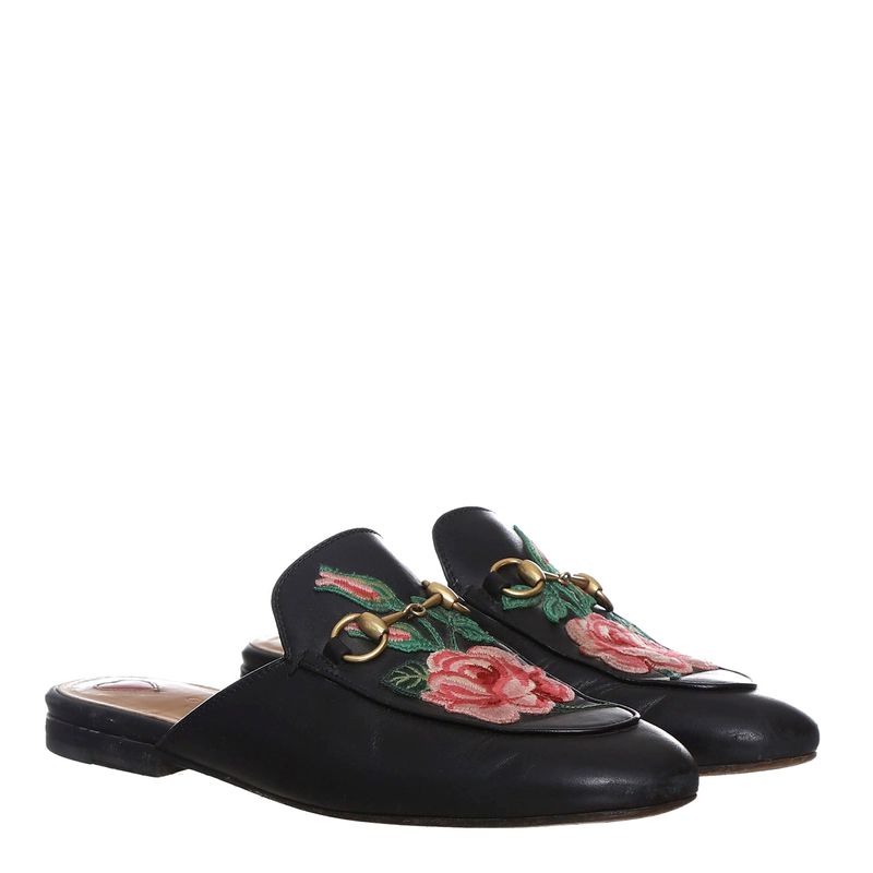 Mule-Gucci-Princetown-Bordado-Floral