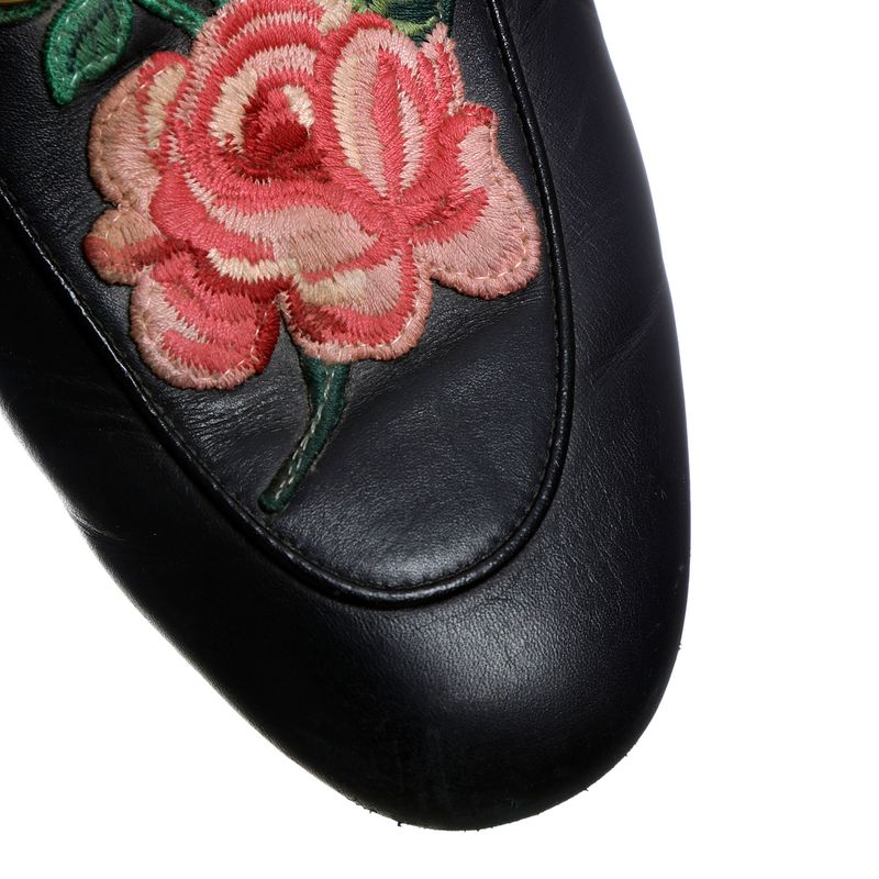 Mule-Gucci-Princetown-Bordado-Floral