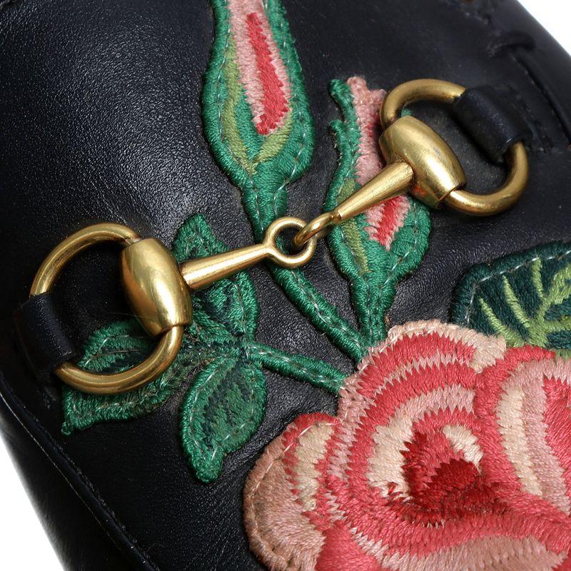 Mule-Gucci-Princetown-Bordado-Floral