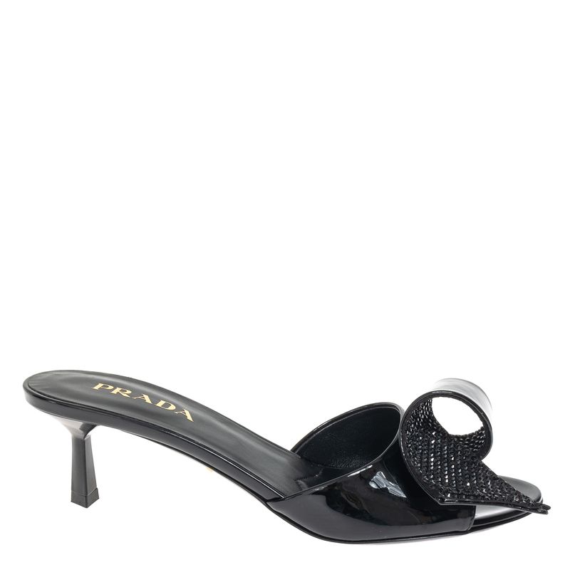 Sandalia-Prada-Mule-Laco-com-Strass-Preta