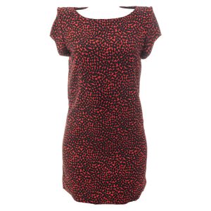 Vestido Saint Laurent Corações Vermelho e Preto