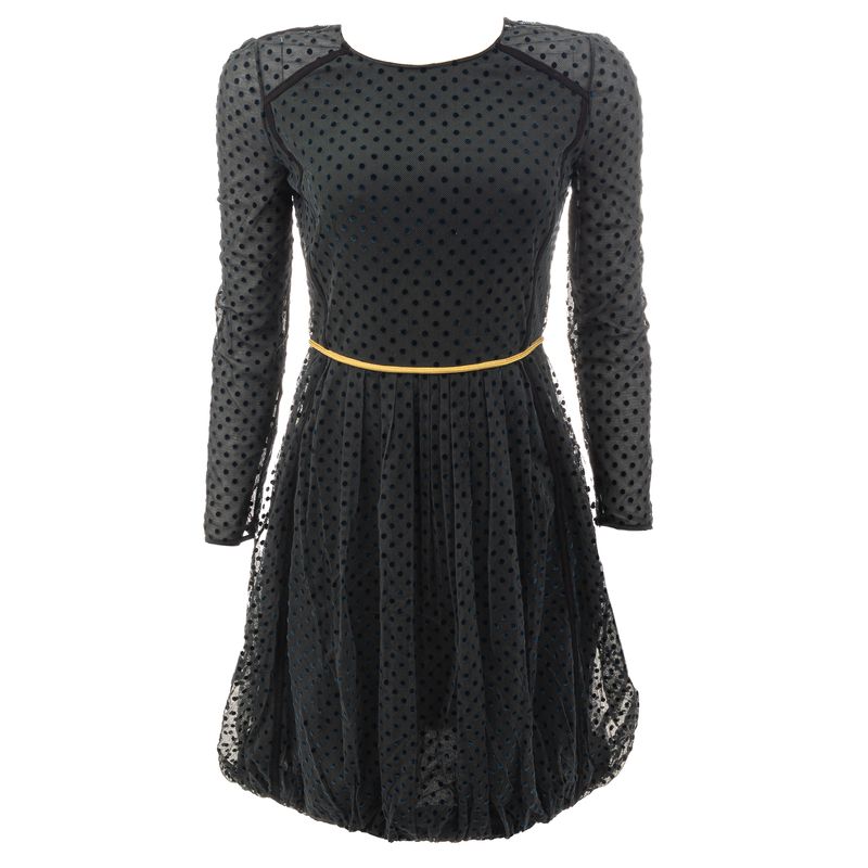 Vestido-Burberry-Tule-com-Poas-Verde
