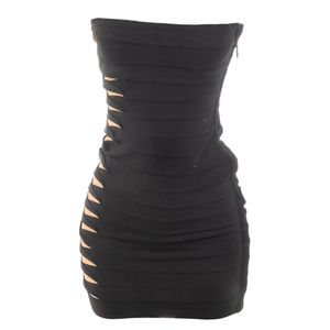 Vestido Herve Leger Sem Alça Bandagem Preto