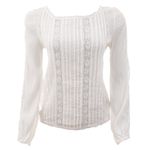 Blusa-Isabel-Marant-Manga-Longa-Algodao-e-Renda-Branca