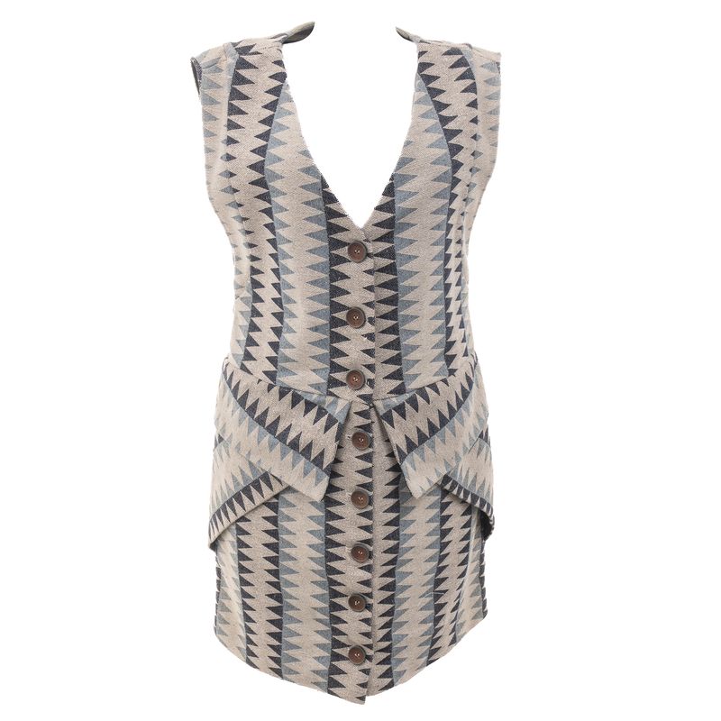Vestido-Mixed-com-Botoes-Cinza-e-Azul