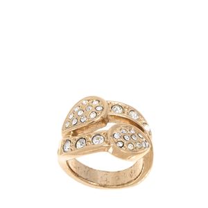 Anel Vintage com Cristais Dourado