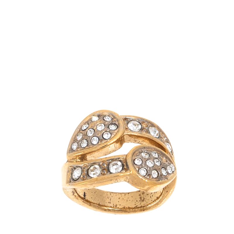 Anel-Vintage-com-Cristais-Dourado