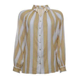 Camisa Cris Barros Listrada Amarelo