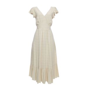 Vestido Cris Barros Longo com Faixa Bege