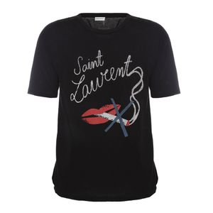 Camiseta Saint Laurent Boca Preta