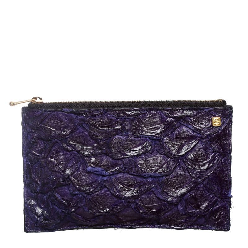 Clutch-Osklen-Couro-Pirarucu-Roxo