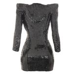 Vestido-Balmain-Paetes-Preto