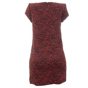 Vestido Saint Laurent Corações Vermelho e Preto