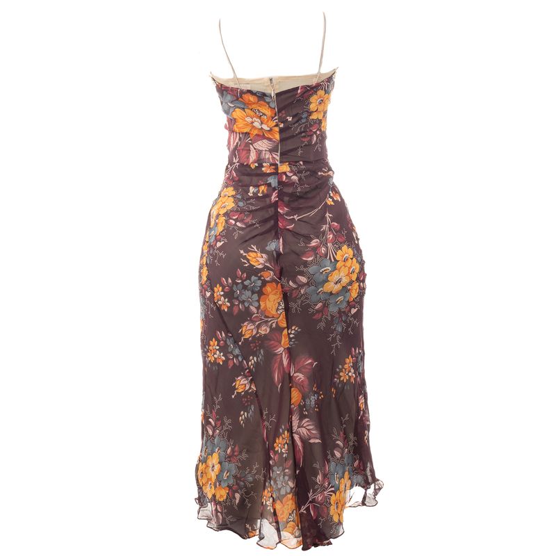 Vestido-Dolce---Gabbana-Seda-Floral-Bordo