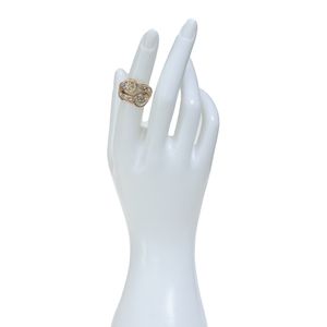 Anel Vintage com Cristais Dourado