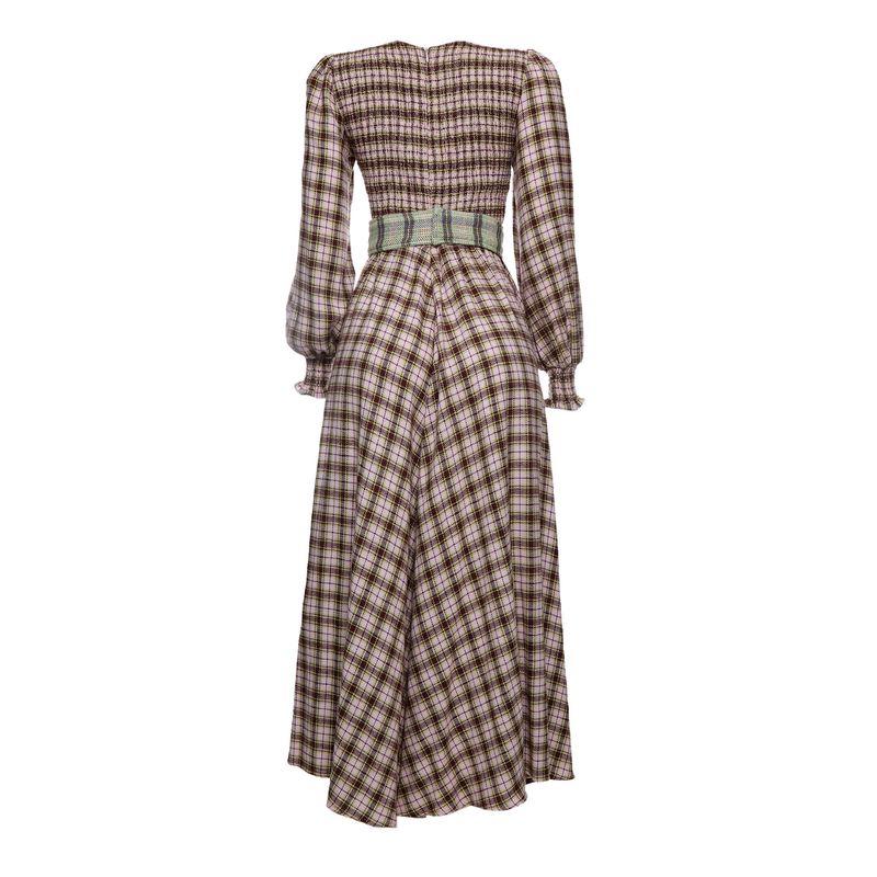 Vestido-Framed-Xadrez-Rosa