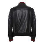 Jaqueta-Gucci-Web-Couro-Preta