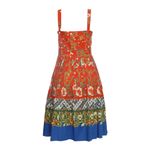 Vestido-Tory-Burch-Botoes-Estampado-Vermelho