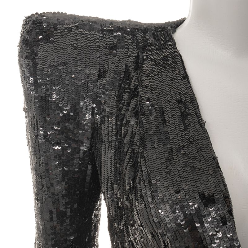 Vestido-Balmain-Paetes-Preto