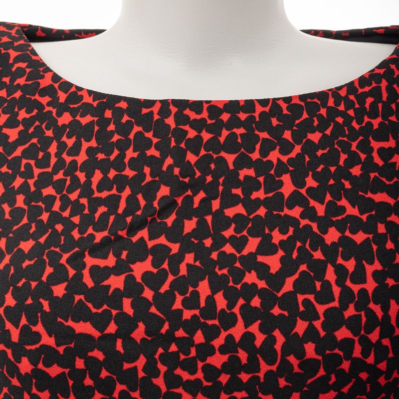 Vestido-Saint-Laurent-Coracoes-Vermelho-e-Preto