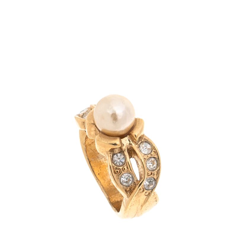 Anel-Vintage-Esfera-Perolada-Dourado