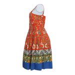 Vestido-Tory-Burch-Botoes-Estampado-Vermelho