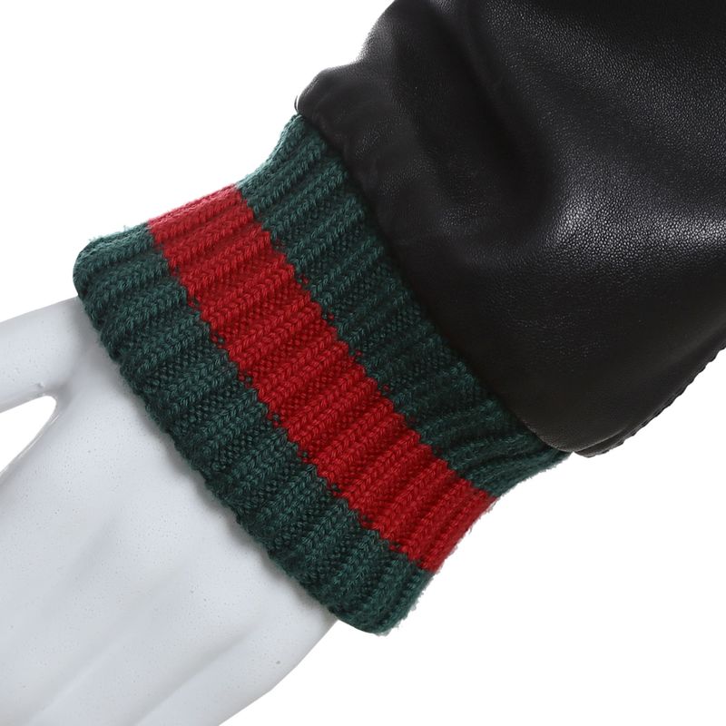 Jaqueta-Gucci-Web-Couro-Preta