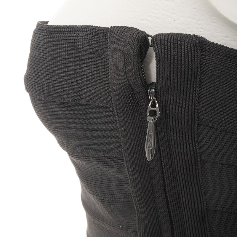 Vestido-Herve-Leger-Sem-Alca-Bandagem-Preto
