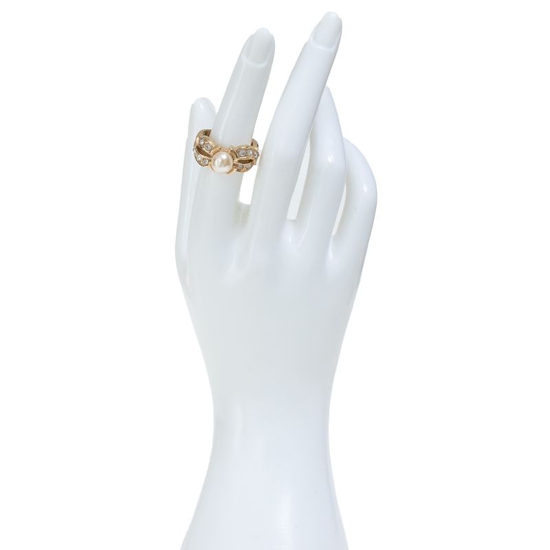 Anel-Vintage-Esfera-Perolada-Dourado