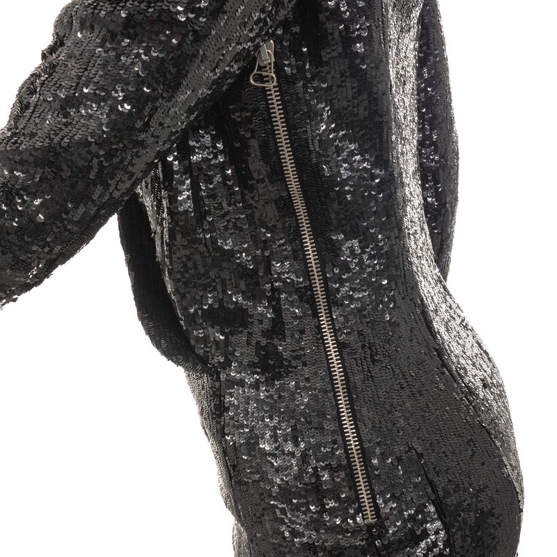 Vestido-Balmain-Paetes-Preto