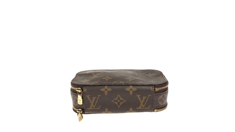 Nécessaire Louis Vuitton Zíper Dublo Pequena Monograma Vintage