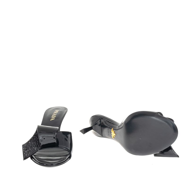 Sandalia-Prada-Mule-Laco-com-Strass-Preta