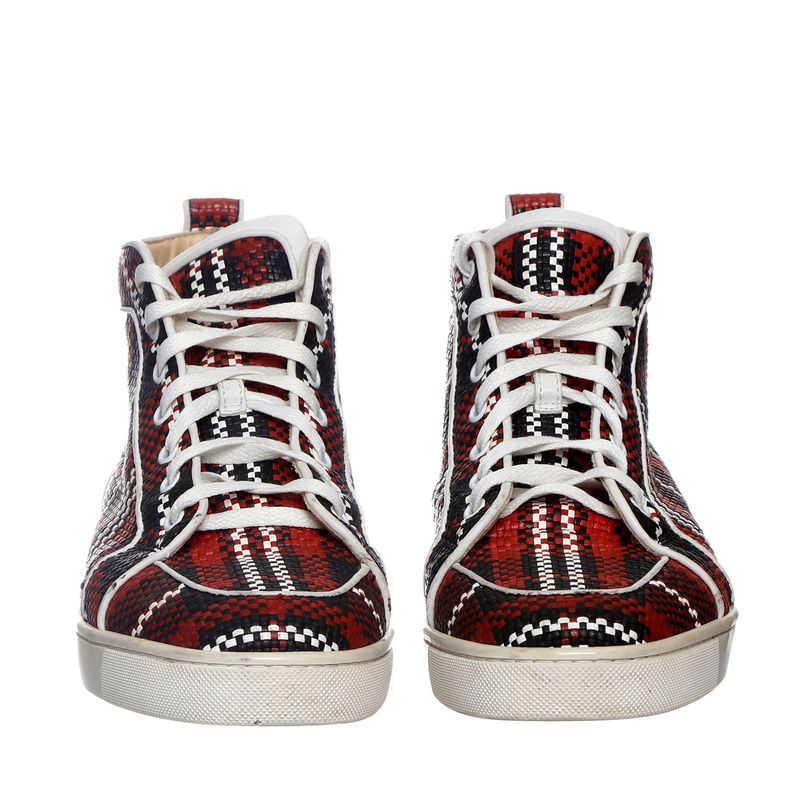 Tenis-Louboutin-Xadrez-Vermelho