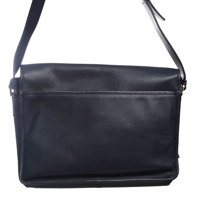 Pasta-Prada-Couro-Saffiano-Azul-Marinho