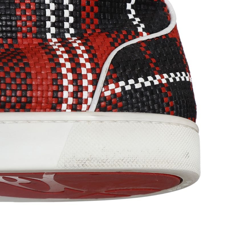 Tenis-Louboutin-Xadrez-Vermelho