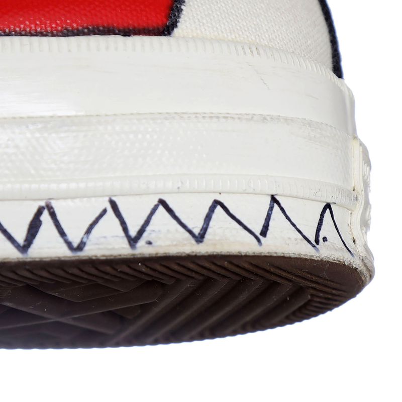 Tenis-All-Star-Converse-Comme-des-Garcons-Play-Chuck-70-Creme
