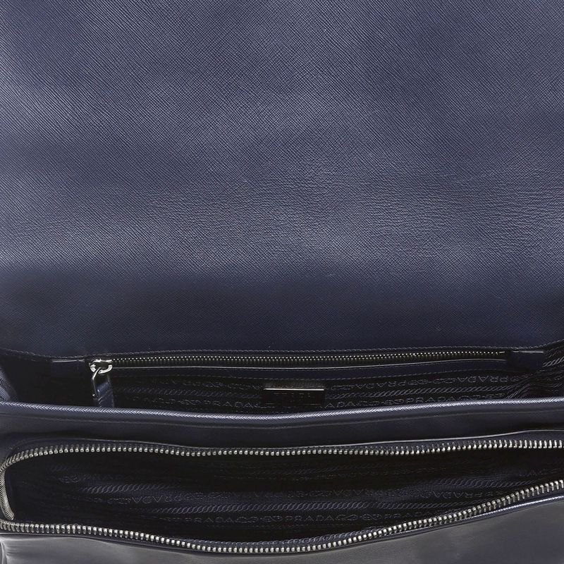 Pasta-Prada-Couro-Saffiano-Azul-Marinho