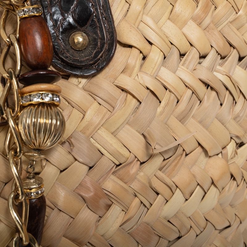 Bolsa-Dolce---Gabbana-Palha-e-Couro