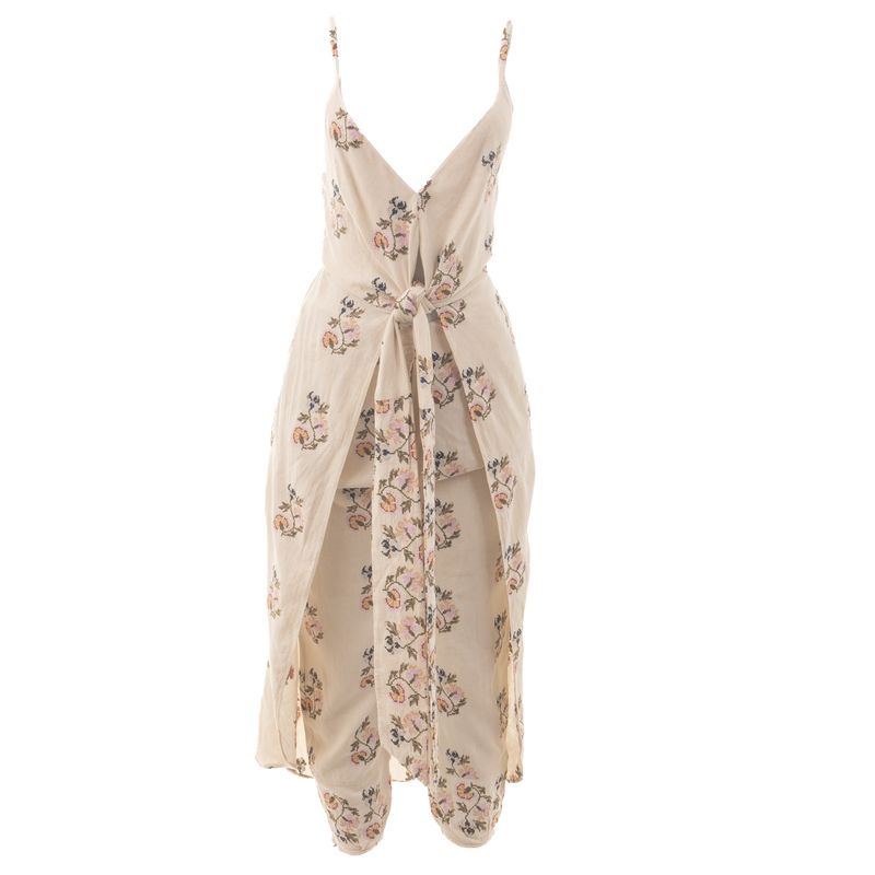 Conjunto-Cris-Barros-Ponto-Cruz-Floral-Bege