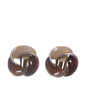 Brinco de Pressão Esmaltado Marrom