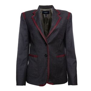 Blazer Burberry Lã Bicolor Cinza