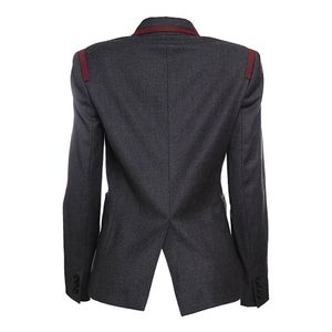 Blazer Burberry Lã Bicolor Cinza