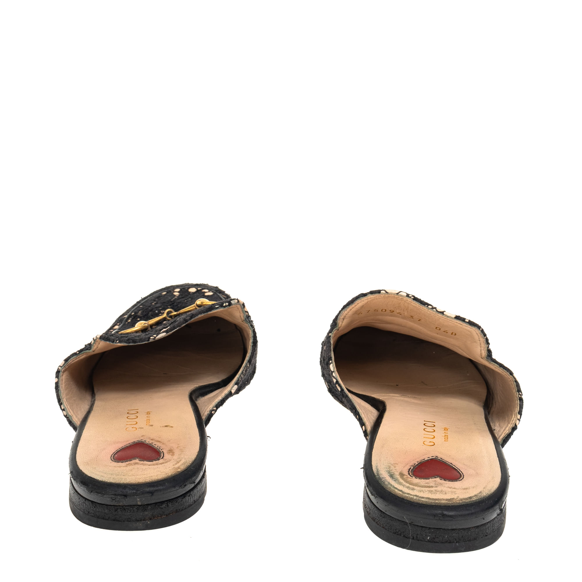 Mule Gucci Renda Preta | Brechó de luxo - Prettynew