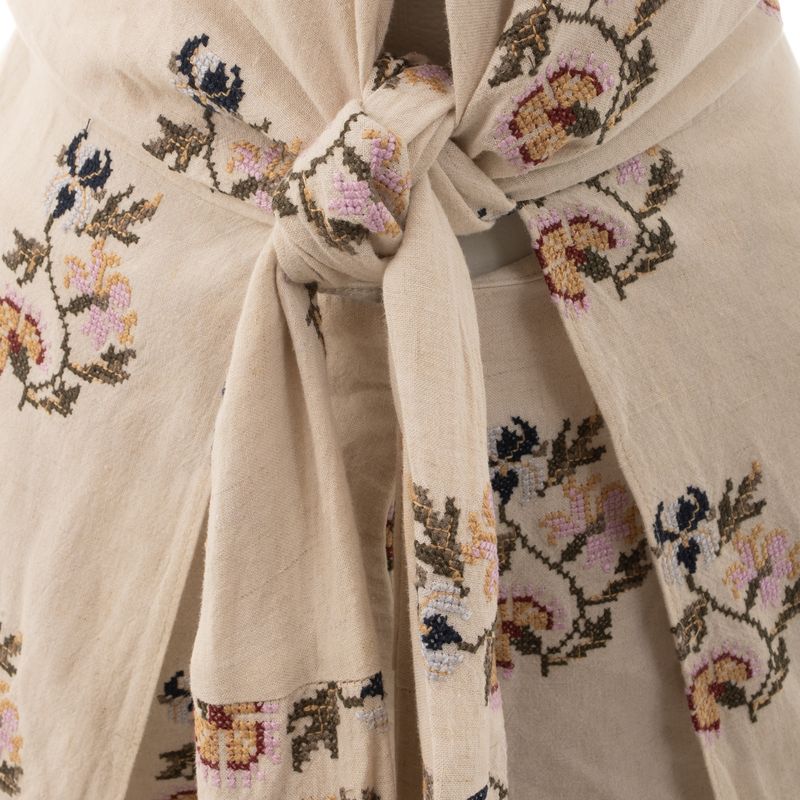 Conjunto-Cris-Barros-Ponto-Cruz-Floral-Bege