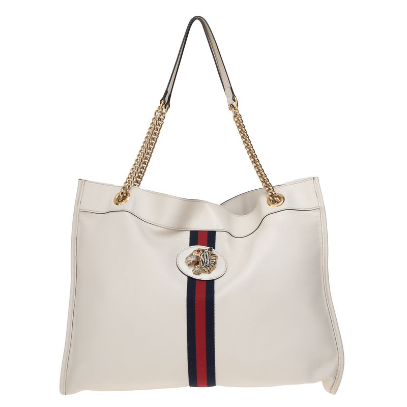 Bolsa-Gucci-Rajah-Chain-Tote-Branca