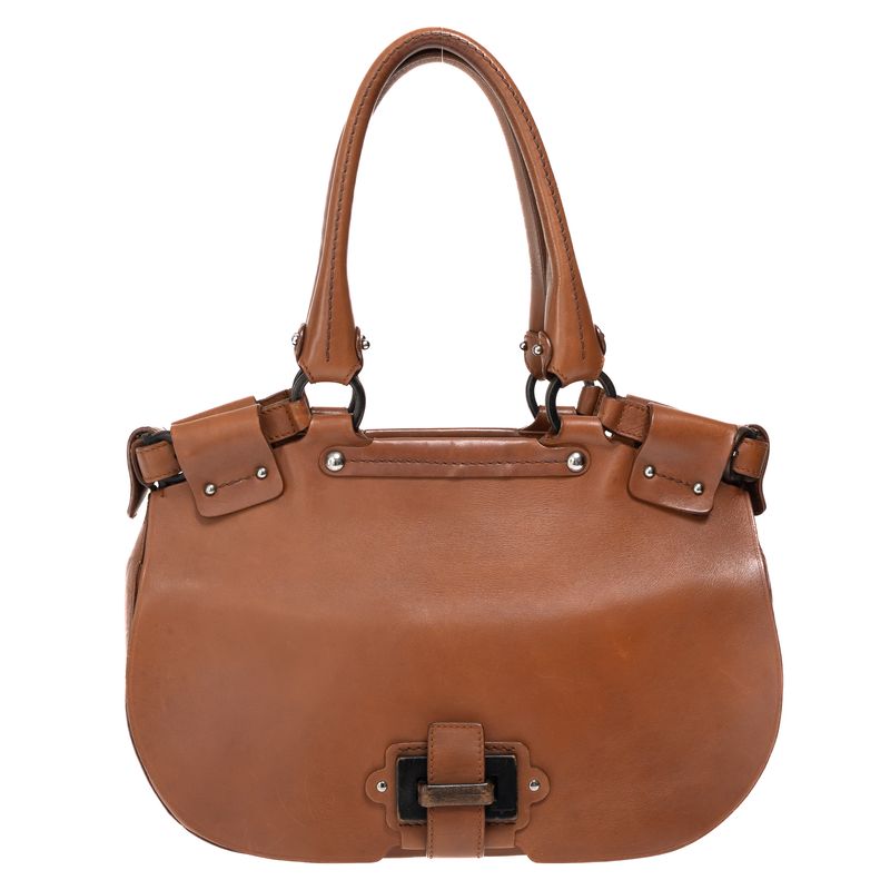 Bolsa-Salvatore-Ferragamo-Couro-Caramelo